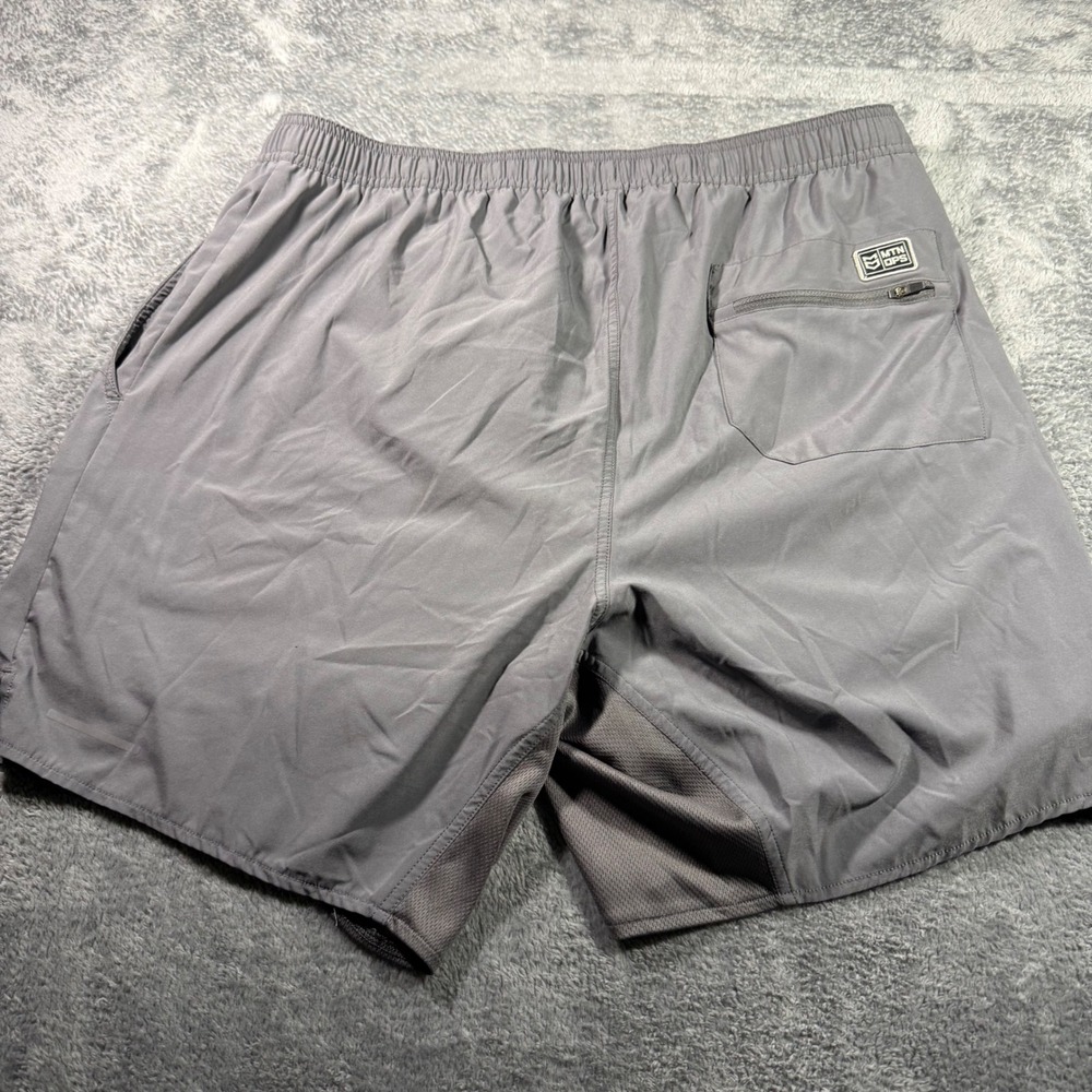 MTN OPS Mens 2XL Gray Performance Athletic Training Shorts Lined 7" Inseam - Picture 2 of 7
